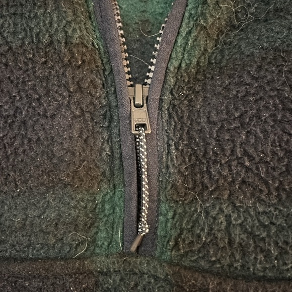 Plaid J. Crew Quarter Zip Pullover Sweatshirt Fleece M - Picture 4 of 6